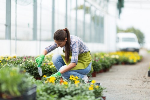 Local recycling separation with garden materials and soil